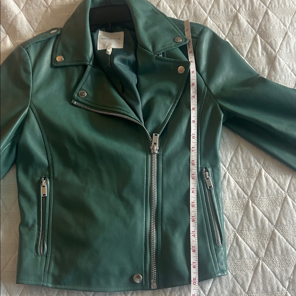 Avec Les Filles Faux Leather Moto Jacket XS - Picture 8 of 9